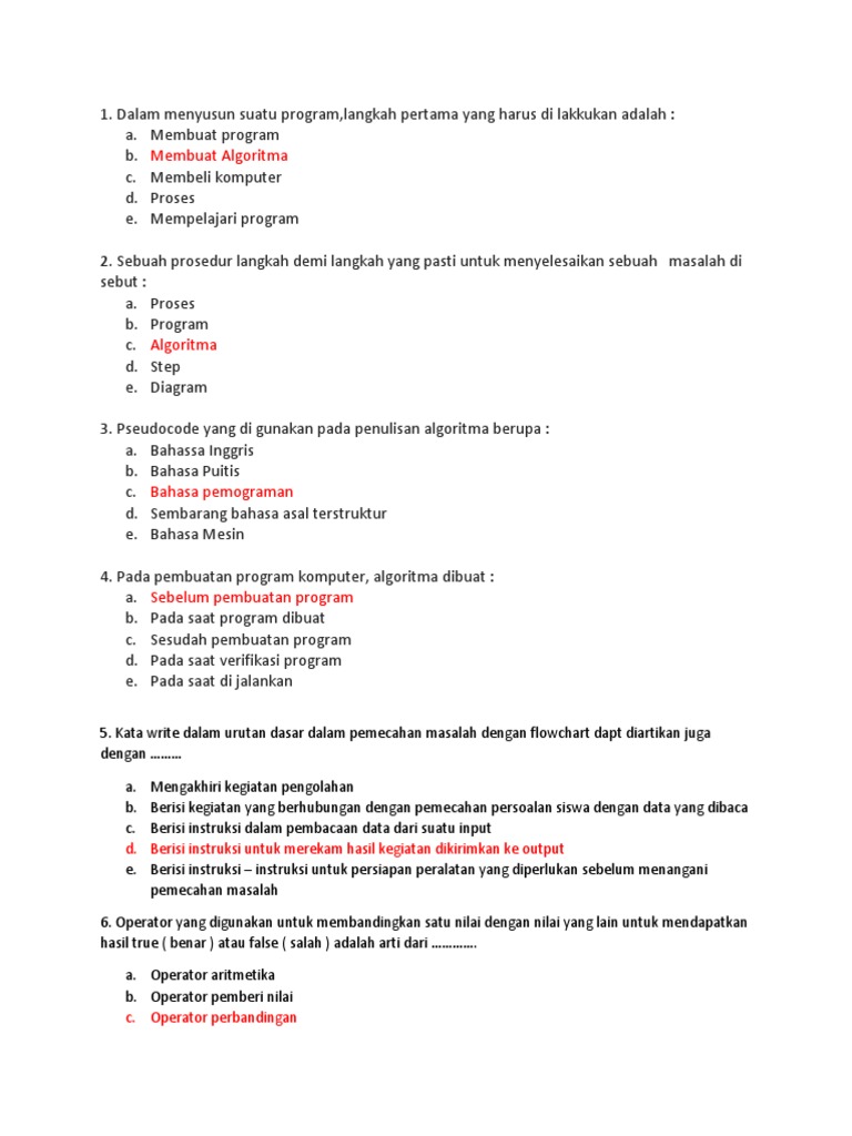 Soal Tentang Pemrograman Kelas X Pdf