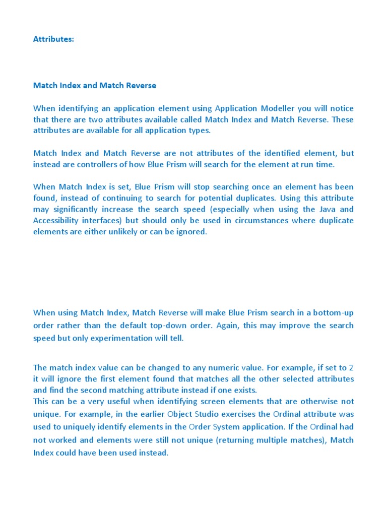 Understanding Match Index and Reverse Search | PDF | Top Down And ...