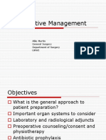 Preoperative Management