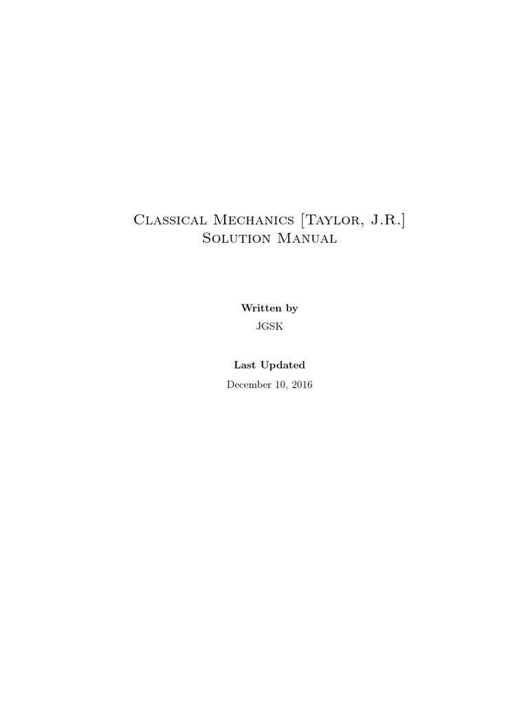 CLASSICAL MECHANICS TAYLOR SOLUTIONS MANUAL PDF intelligence overview