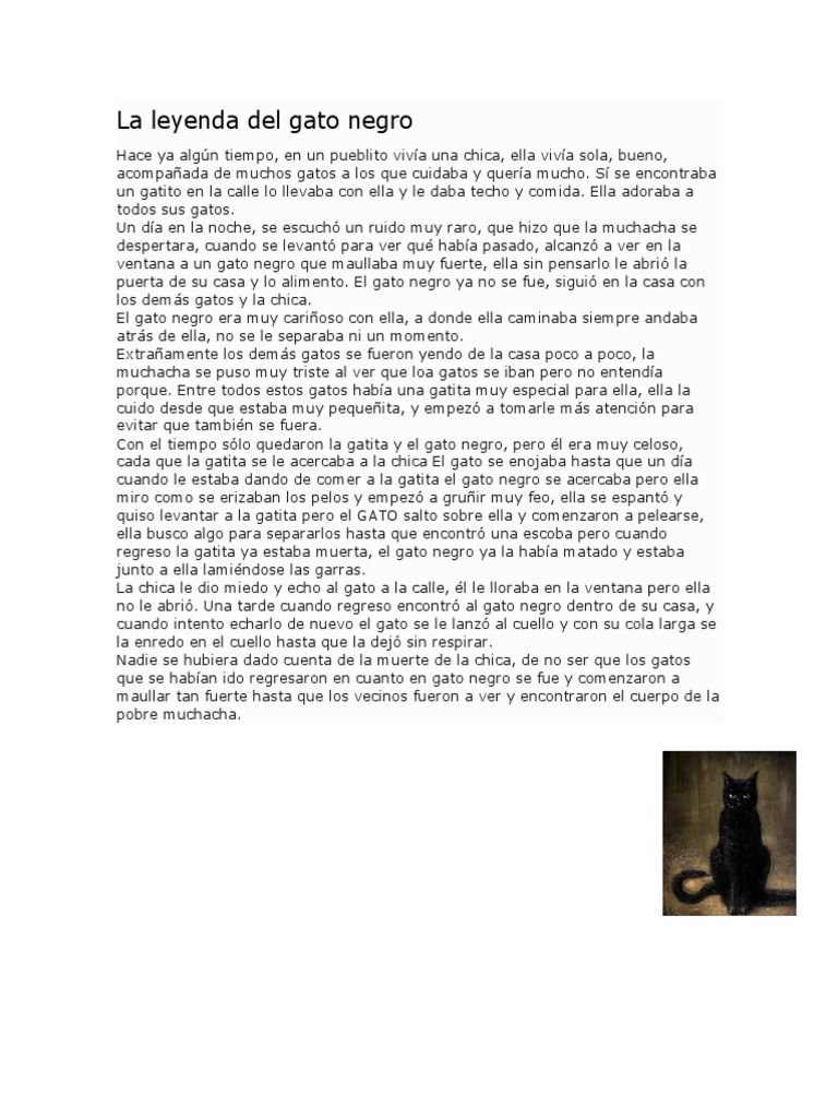 La Leyenda Del Gato Negro PDF