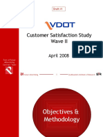 Customer Satisfaction Study Wave II: April 2008