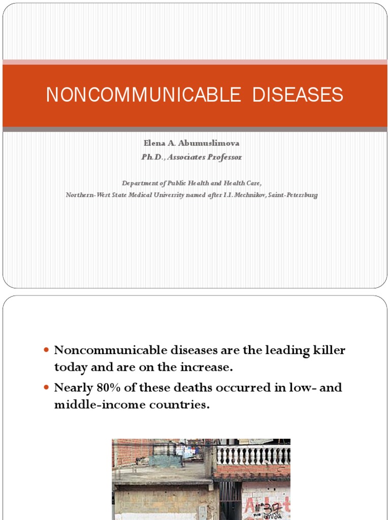Noncommunicable Diseases Overview | PDF | Non Communicable Disease ...