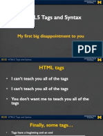 HTML5 Tags and Syntax!: My First Big Disappointment To You!