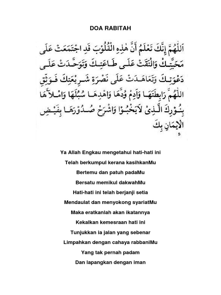 DOA RABITAH Dan Maknanya | PDF