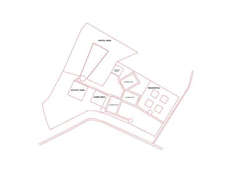 Hostel Area and Academic Blocks Layout | PDF