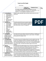 formal lesson plan template  1 