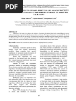 Antifungal Effects of Basil Essential Oil Against Botrytis Cinerea Infection On Strawberries Storage in Modified Packaging