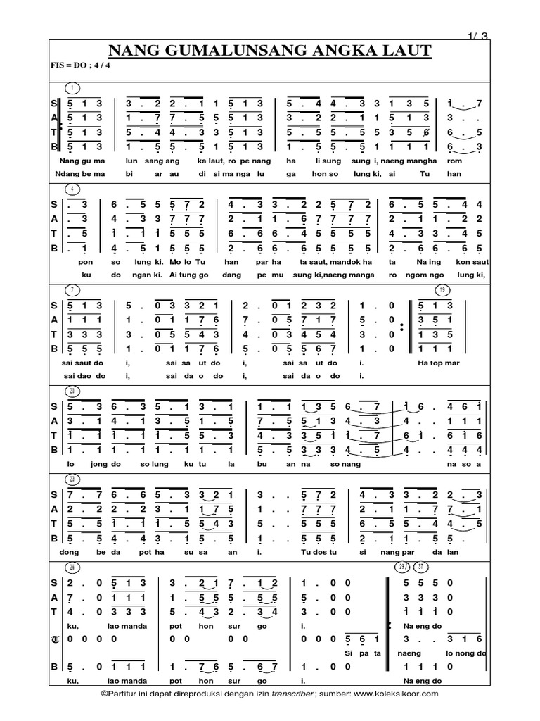 K34 Nang Gumalunsang Angka Laut | PDF