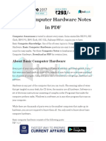 Basic Computer Hardware Notes in PDF 1