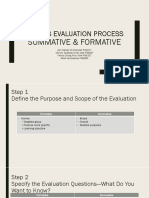 9 Steps Evaluation Process: Summative & Formative