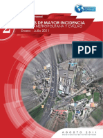 Delitos de Mayor Incidencia en Lima Metropolitana y Callao Enero - Julio 2011