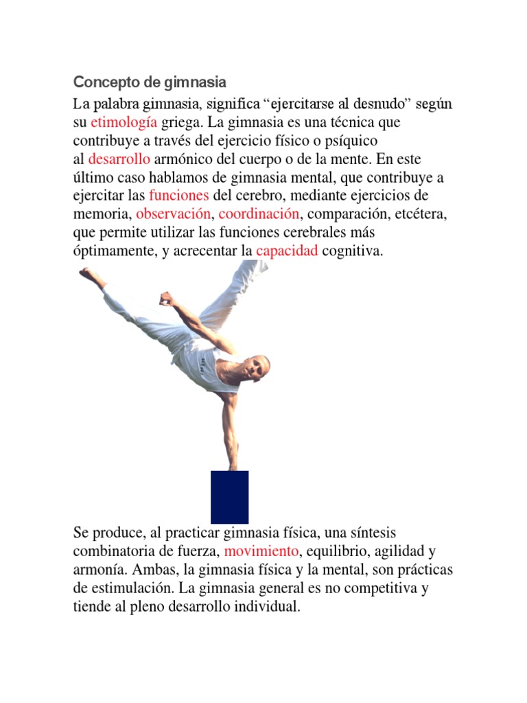Historia y Concepto de la Gimnasia | PDF | Gimnasia | Deportes