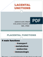 Placental Functions: Associate Professor Iolanda Elena Blidaru MD, PHD