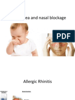 Rhinorrhea and Nasal Blockage