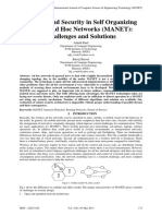 Routing and Security in Self Organizing Mobile Ad Hoc Networks (MANET)