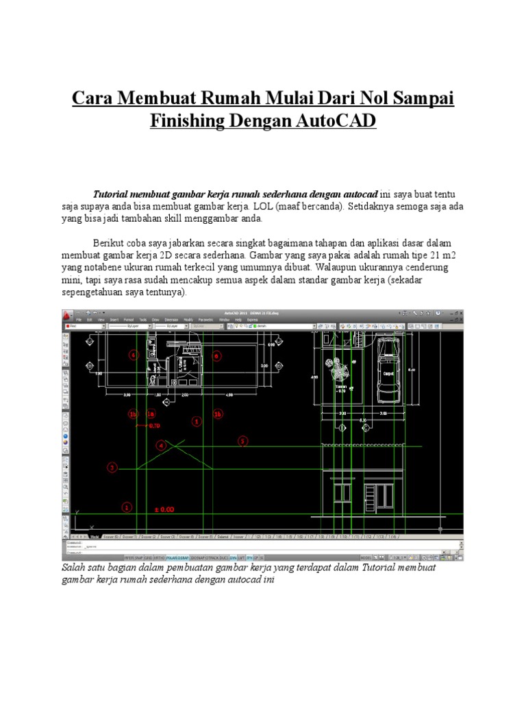 Ebook Belajar Autocad Plus Gambar Contohdoc