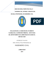 Ic-2014-080 Evaluacion Pavimento Flexible Pimentel - Santa Rosa - Metodo Vizir PDF