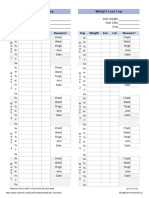 Weight Loss Log Weight Loss Log: Day Weight Exe Cal Measure Day Weight Exe Cal Measure