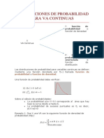 Distribuciones de Probabilidad para Va Continuas