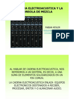 La Cadena Electroacustica Y La Consola de Mezcla: Fabian Kesler