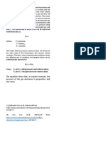 The Equation Shows That, As Volume Increases, The Pressure of The Gas Decreases in Proportion, and Vice Versa