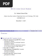 EE-211 Linear Circuit Analysis: Dr. Hadeed Ahmed Sher