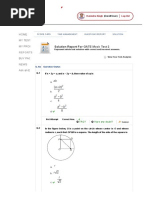 Solution Report For: Home My Test My Profile