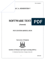 Software Testing: M.C.A. Semester-V