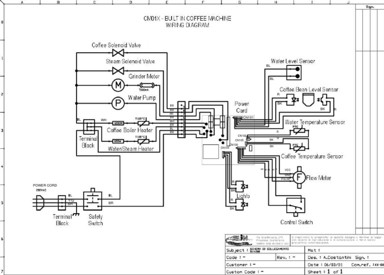 Cm01x Coffee Machine Wiring Diagram PDF