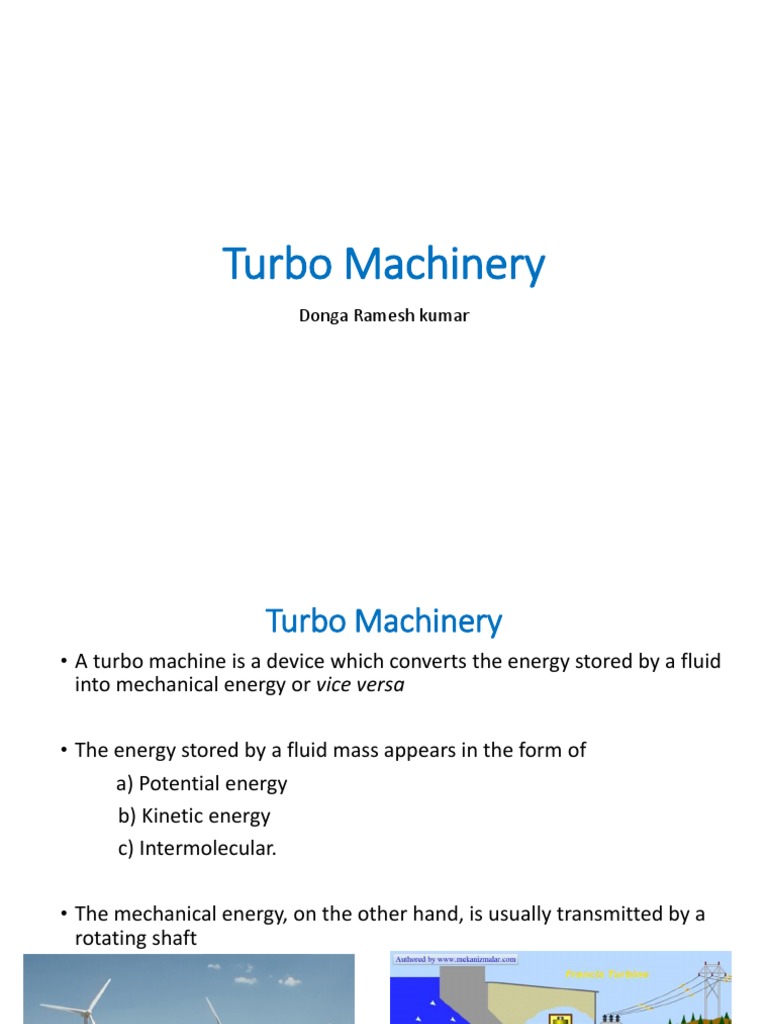 Lec1_ Euler Equation Turbine Turbomachinery