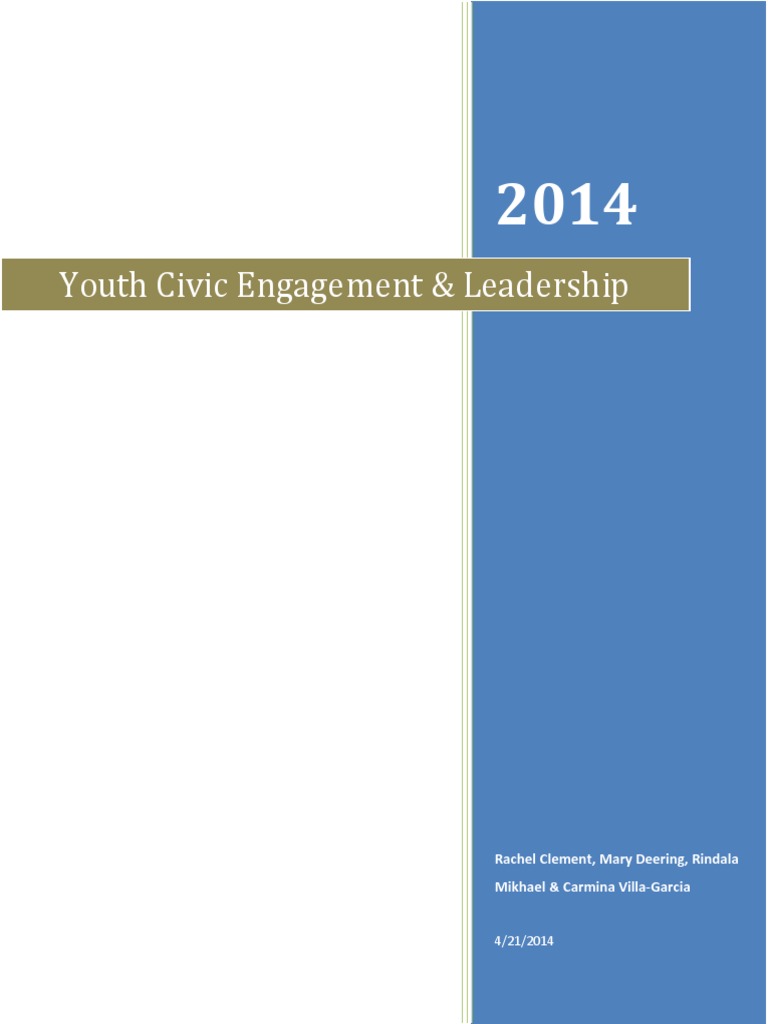 Youth Civic Engagement Guide | PDF | Civic Engagement | Leadership