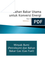 Bahan Bakar Utama Untuk Konversi Energi