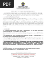 Edital de abertura serviço militar