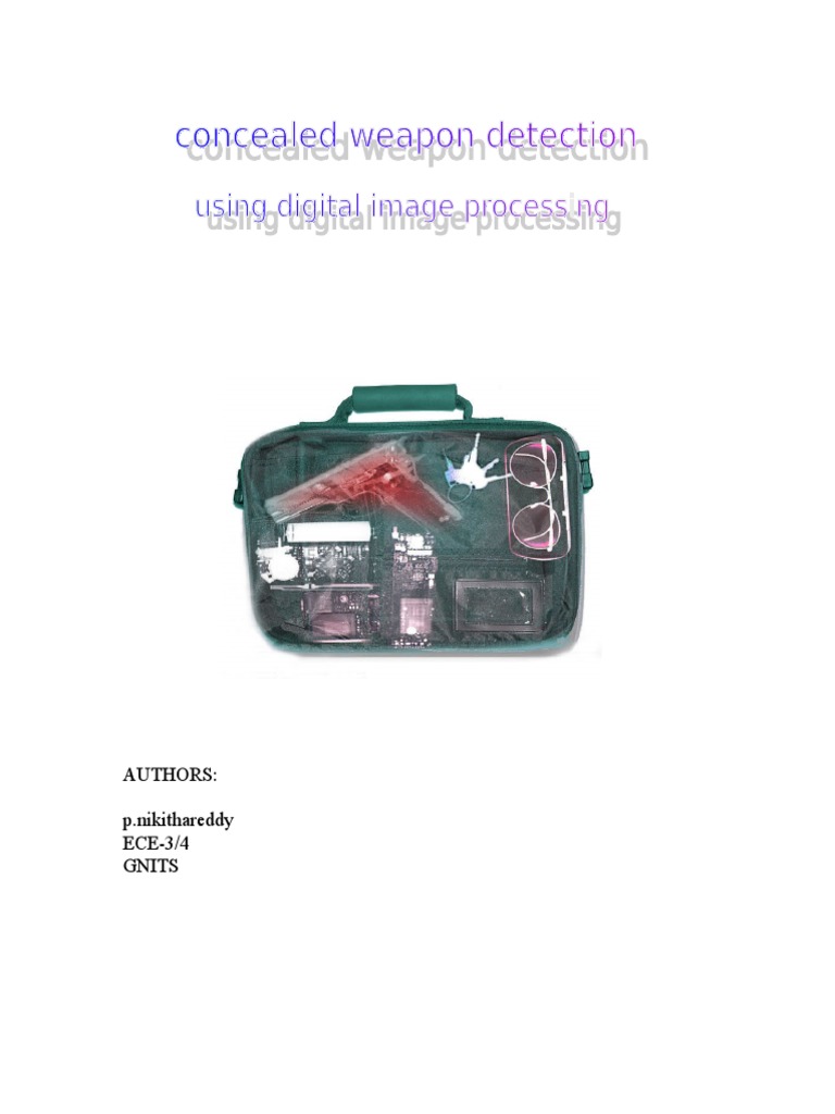 Concealed Weapon Detection Using Digital Image Processing | PDF ...