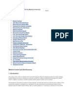 BN-CO-107 Standard Procedure For Material Control and Warehousing