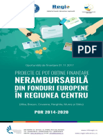 Proiecte Ce Pot Obține Finanțare Nerambursabilă in Regiunea Centru