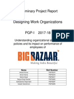 Designing Work Organizations: Preliminary Project Report