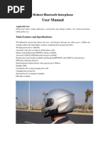 User Manual: Helmet Bluetooth Interphone