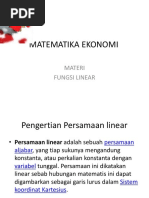 Matematika Ekonomi Fungsi Linear