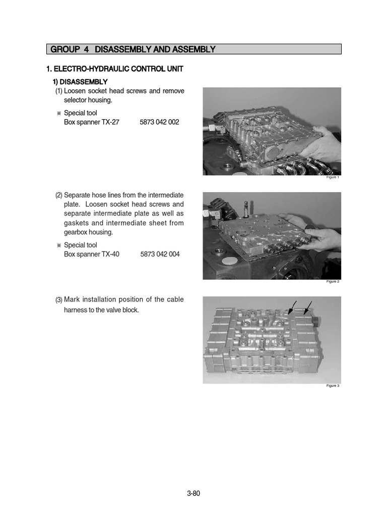 Group 4 Disassembly and Assembly 1. ElectroHydraulic Control Unit