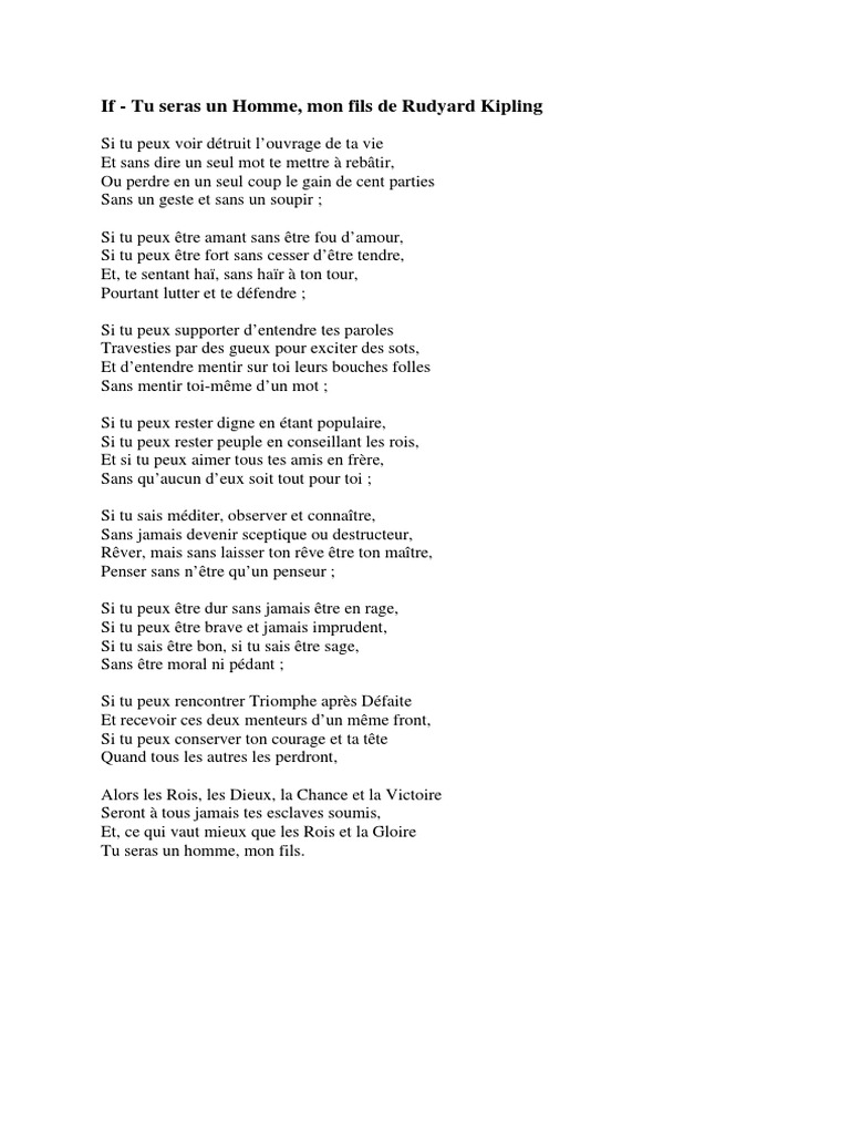 Agnes Gray Puno Rendre Poeme Tu Seras Un Homme Mon Fils Calligraphie Lecher Nathaniel Ward