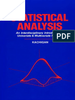Sam Kash Kachigan-Statistical Analysis - An Interdisciplinary Introduction To Univariate & Multivariate Methods-Radius Press (1986)