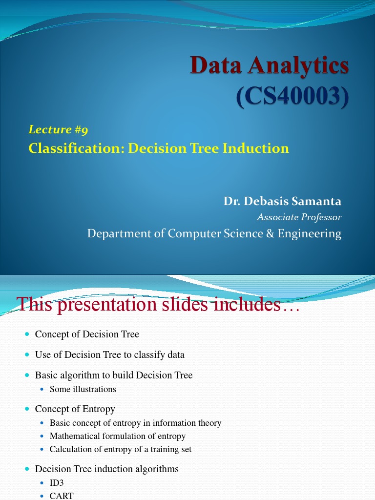 09 Decision Tree Induction | PDF | Logarithm | Applied Mathematics