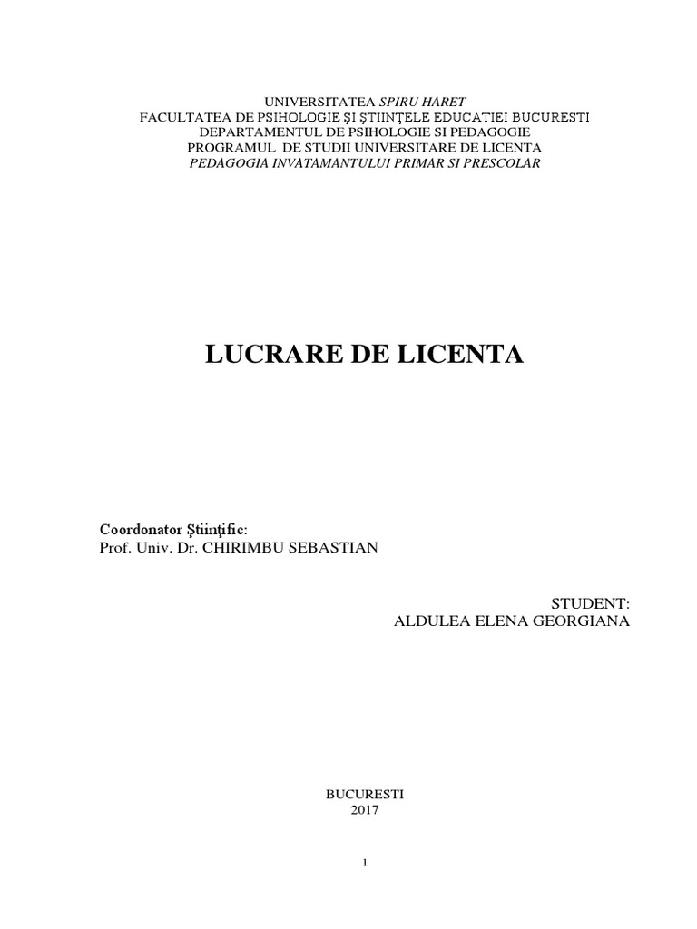 Lucrare De Licenta 1 1