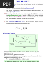 DT F F: Infiltration Infiltration Rate