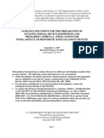 FDA Guidance Document Prosthetic Knee Ligament