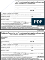 Pedido de Reembolso Ou Formulário de Autorização de Despesas v2014 (Editavel)