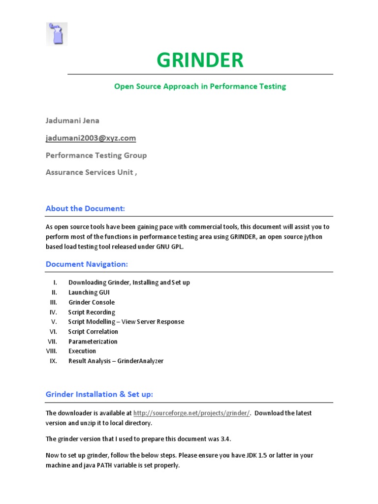 Grinder: Open Source Load Testing Guide | PDF | Command Line Interface ...