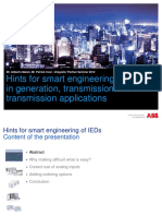 10 - Hints For Smart Engineering of IEDs in Generation Transmission and Sub-Transmission Appl